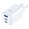 USB-C USB-A 3mk Hyper GaN PD Charger 65W™ - White