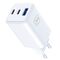 USB-C USB-A 3mk Hyper GaN PD Charger 65W™ - White