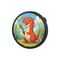 AirTag badge case - black with dinosaur print | Techbox