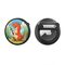 AirTag badge case - black with dinosaur print | Techbox