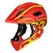 Wozinsky Kids' Full Face Bike Helmet with USB Rear Light S - Red and Yellow - Bicycle - Sports & Fitness - Techbox