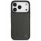 Mercedes Leather Large Laurel Leave MagSafe Case for iPhone 17 Pro - Black and Gray | Techbox