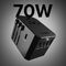 World travel GaN 70W adapter with pouch case