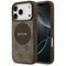 Guess 4G Circle Classic Logo MagSafe case for iPhone 17 Pro - brown - Apple Cases - Cases - Techbox