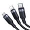 Joyroom S-A18 3in1 3.5A USB-A - Lightning+USB-C+MicroUSB cable 1.2m - black - Cables & Adapters - Cables & Accessories - Techbox