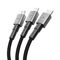 Tech-Protect UltraBoost DNA 3in1 USB-C / Micro-USB / Lightning cable 120 cm - gray