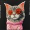 Nimmy Glasses Cool Cat case for iPhone 17 - black