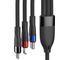 3mk Hyper Cable N-SERIES 3 in 1 USB-A / Lightning / Micro 1.2m 9V/2A 18W - black