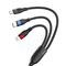 3mk Hyper Cable N-SERIES 3 in 1 USB-A / Lightning / Micro 1.2m 9V/2A 18W - black