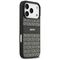 DKNY Repeat Texture Pattern with Tonal Stripe iPhone 17 Pro Case - Black | Techbox