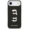 Karl Lagerfeld FW Grained Karl &amp; Choupette Heads Pins &amp; Logo iPhone Air Case - Black | Techbox