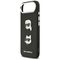 Karl Lagerfeld FW Grained Karl &amp; Choupette Heads Pins &amp; Logo iPhone Air Case - Black | Techbox