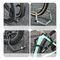 Rockbros 32140003001 foldable bicycle lock with key and handle, 88cm - black | Techbox