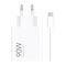 Xiaomi HyperCharge Combo 90W 6.1A USB-A Wall Charger with USB-C Cable - White - Travel Chargers - Smartphone Chargers - Techbox