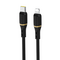 Dudao L25X USB-C - Lightning Cable 1m 30W with Soft Silicone Braid - Black - Cables & Adapters - Cables & Accessories - Techbox