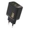 Dudao A27TEU PD 30W GaN USB-A USB-C Wall Charger - Black - Travel Chargers - Smartphone Chargers - Techbox