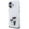 Karl Lagerfeld IML Aquarelle Karl &amp; Choupette &amp; Logo iPhone 16 Case - White | Techbox