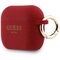 Guess Silicone Glitter Ring Case for AirPods Pro 3 - Red and Glitter