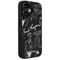 Karl Lagerfeld Grained Pattern &amp; Logo MagSafe Case for iPhone 16 - Black
