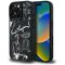 Karl Lagerfeld Grained Pattern &amp; Logo MagSafe Case for iPhone 16 Pro - Black