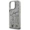 Karl Lagerfeld Grained Pattern &amp; Logo MagSafe Case for iPhone 16 Pro - Gray