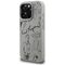 Karl Lagerfeld Grained Pattern &amp; Logo MagSafe Case for iPhone 16 Pro Max - Gray