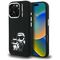 Karl Lagerfeld Silicone Karl&amp;Choupette Sketch MagSafe Case for iPhone 16 Pro - Black