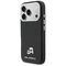 Karl Lagerfeld Karl &amp; Choupette Head Pins Saffiano MagSafe Case for iPhone 17 Pro Max - Black