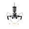 Dudao F2+ smartphone holder for the air vent with clamp - black | Techbox