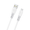 Dudao L25SM 3 A USB-A - micro USB cable with soft silicone braid 1 m - white | Techbox