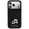 Karl Lagerfeld Rhinestones Karl&amp;Choupette Pin Case for iPhone 17 Pro - Black