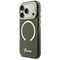 Guess IML Glitters Script Strap MagSafe Case for iPhone 17 Pro - Black