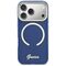 Guess IML Script Metal MagSafe Case for iPhone 17 Pro Max - Blue