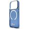 Guess IML Script Metal MagSafe Case for iPhone 17 Pro Max - Blue