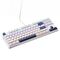 Machenike K500B-B87 Wired Mechanical Gaming Keyboard with Backlight, Red Switch - White