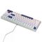 Machenike K500B-B87 Wired Mechanical Gaming Keyboard with Backlight, Red Switch - White