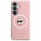 Karl Lagerfeld IML Repeated Choupette MagSafe Case for Samsung Galaxy S26 Plus - Pink
