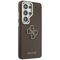 Guess Grained Big 4G Metal Logo Case for Samsung Galaxy S26 Ultra - Brown