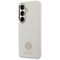 Guess Rhinestone Round Logo MagSafe Case for Samsung Galaxy S26 - Beige