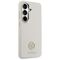 Guess Rhinestone Round Logo MagSafe Case for Samsung Galaxy S26 - Beige