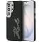Karl Lagerfeld Grained Signature Metal Resin Logo Case for Samsung Galaxy S26 Ultra - Black