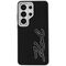 Karl Lagerfeld Grained Signature Metal Resin Logo Case for Samsung Galaxy S26 Ultra - Black