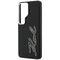 Karl Lagerfeld Grained Signature Metal Resin Logo Case for Samsung Galaxy S26 Ultra - Black