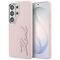Karl Lagerfeld Grained Signature Metal Resin Logo Case for Samsung Galaxy S26 Ultra - Pink