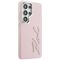 Karl Lagerfeld Grained Signature Metal Resin Logo Case for Samsung Galaxy S26 Ultra - Pink