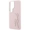 Karl Lagerfeld Grained Signature Metal Resin Logo Case for Samsung Galaxy S26 Ultra - Pink