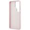 Karl Lagerfeld Grained Signature Metal Resin Logo Case for Samsung Galaxy S26 Ultra - Pink