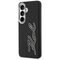 Karl Lagerfeld Grained Signature Metal Resin Logo Case for Samsung Galaxy S26 - Black