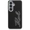 Karl Lagerfeld Grained Signature Metal Resin Logo Case for Samsung Galaxy S26 - Black