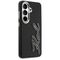 Karl Lagerfeld Grained Signature Metal Resin Logo Case for Samsung Galaxy S26 - Black